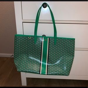 Tory Burch Gemini Link Large Green Tote